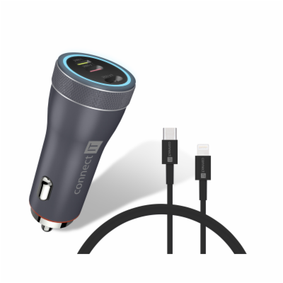 CONNECT IT InCarz DUPLEX nabíječka do auta, 2x USB-C, 1x ...