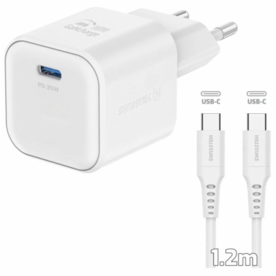 Swissten síťový adaptér gan 1x usb-c 35w power delivery b...