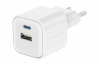 Swissten síťový adaptér 12w 1x usb-c + 1x usb-a  bílý