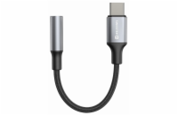 Swissten audio adaptértextile usb-c (samec) / 3,5mm aux 0,15 m černý (nahrazuje 73501301)