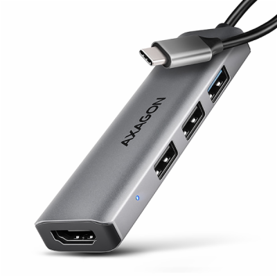 AXAGON HMC-H3A, USB 5Gbps hub, 3x USB-A, HDMI 4k/30Hz, ka...