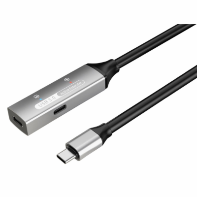 PremiumCord USB-C repeater a prodlužovací kabel Male-Fema...