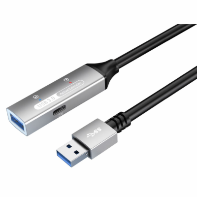 PremiumCord USB 3.2 repeater a prodlužovací kabel Male-Fe...