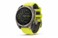 Garmin - fenix 8 Solar Sapphire - 47 mm - Titanium with Amp Yellow | Graphite Silicone Band, EU