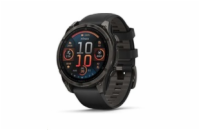 Garmin fenix® 8 – 47 mm, AMOLED, Sapphire, Carbon grey DLC titanium s Black/Gray silikonovým řemínkem, EU