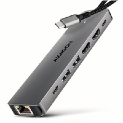 AXAGON HMC-7HX2, USB 5Gbps hub, 2x USB-A, USB-C, 2x HDMI ...