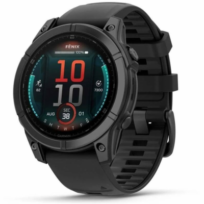 Garmin fenix® E – 47 mm, AMOLED, Slate Grey ocel, černý s...