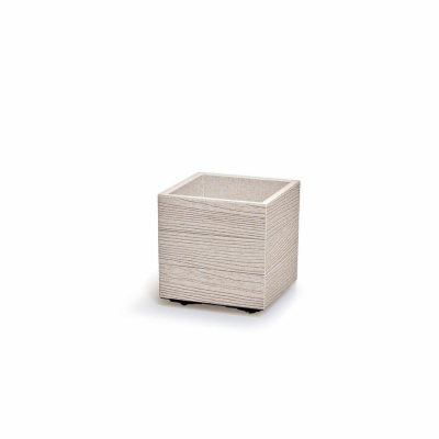 Květináč MADERA SQUARE ECO WOOD bílý 28,8cm