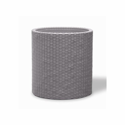 Květináč KETER Cylinder M Silver Grey