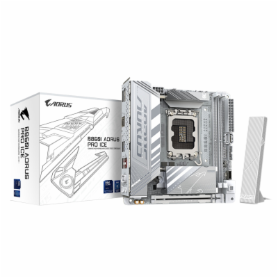 GIGABYTE MB Sc LGA1851 B860I AORUS PRO ICE, Intel B860, 2...