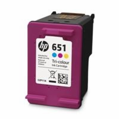 HP 651 Tri-color Original Ink Advantage Cartridge, C2P11A...