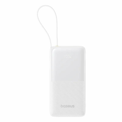 Powerbanka Baseus Bipow 2 10000mAh 20W s kabelem USB-C bílá