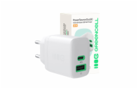 GreenCell Napájecí adaptér PowerSource Duo30, USB-C + USB-A, 30W, bílá Praktický napájecí adaptér s výstupy USB-C a USB-A a výkonem 30W. Umožňuje nabíjení dvou zařízení současně.