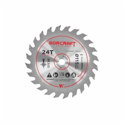 Kotouč pilový TCT pro pokosové pily 115mm 24T WORCRAFT CM...