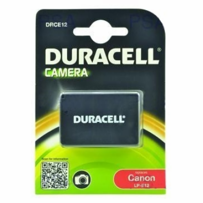 DURACELL Baterie - DRCE12 pro Canon LP-E12, černá, 600mAh...