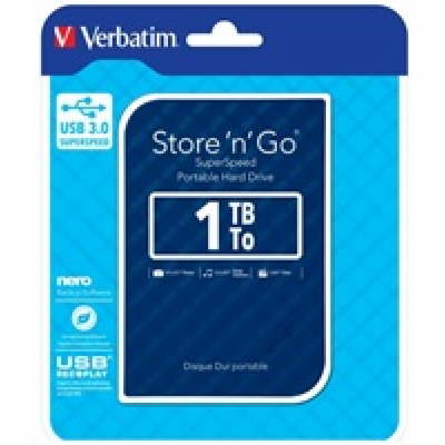 VERBATIM Externí HDD 1TB Store  n  Go Portable Hard Drive...