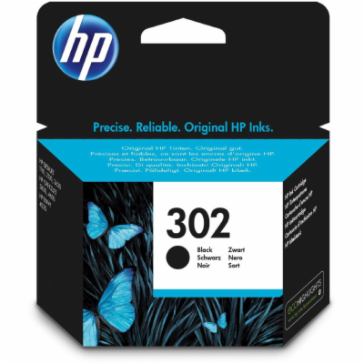 HP inkoustová kazeta 302 černá F6U66AE originál