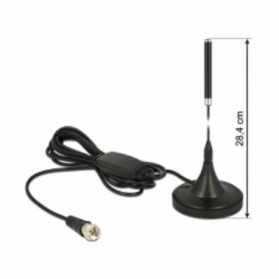 Delock DAB+ Antenna F Plug 21 dB active omnidirectional w...