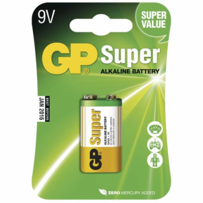 GP baterie Super Alkaline 9V blistr blister, 1 kus