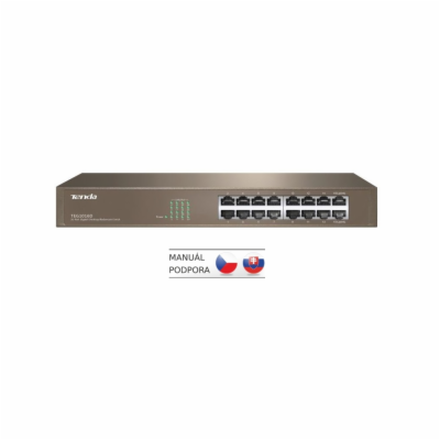 Tenda TEG1016D - 16x Gigabit Switch, Fanless-bez ventilát...