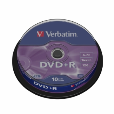 VERBATIM DVD+R 4,7GB/ 16x/ 10pack/ spindle