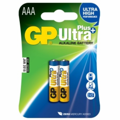 Alkalická baterie GP Ultra Plus AAA (LR03) 2Ks