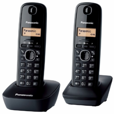 Panasonic KX-TG1612FXH, bezdrát. telefon, 2 sluchátka