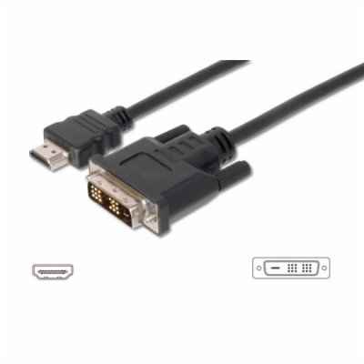 Digitus HDMI/A na DVI připojovací kabel, 2x stíněný, 2M ,...