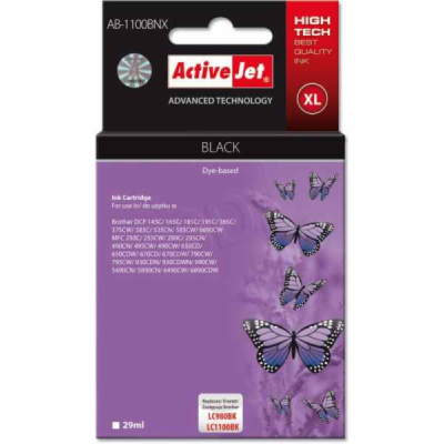 ActiveJet inkoust Brother LC-1100Bk, 29 ml,  new AB-1100B...