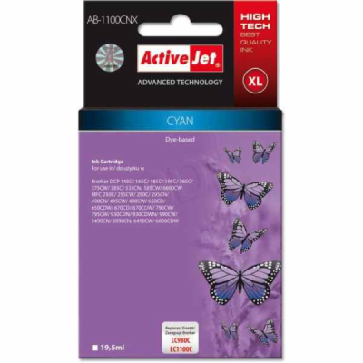 ActiveJet inkoust Brother LC-1100C, 15 ml,  new AB-1100CN...