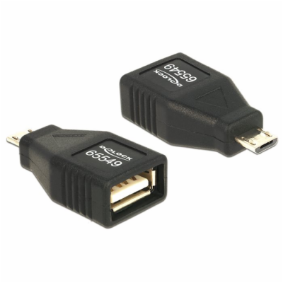 Delock Adapter USB micro-B samec > USB 2.0-A samice OTG, ...