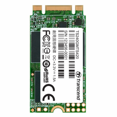 TRANSCEND Industrial SSD MTS420 240GB, M.2 2242, SATA III...