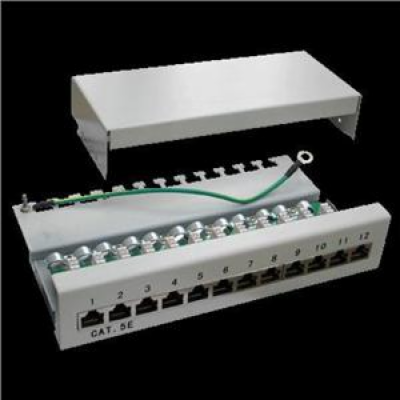 Patch panel Box 12-port Cat5E STP na zed´