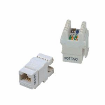 DATACOM UTP Keystone Cat6 bílý Dual Slim zadní zářez