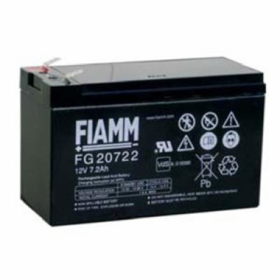 Fiamm olověná baterie FG20722 12V/7,2Ah Faston 6,3