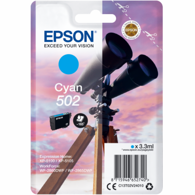 EPSON singlepack,Cyan 502,Ink,standard