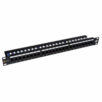 SOLARIX patch panel, CAT5E, 24 x RJ45, UTP s vyvazovací l...