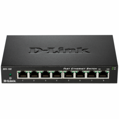 D-Link DES-108/E 8-port 10/100 Metal Housing Unmanaged De...