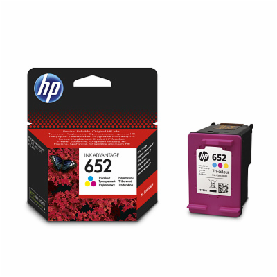 HP 652 originální inkoustová kazeta tříbarevná F6V24AE