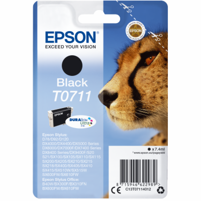 EPSON ink čer Singlepack Black T0711 DURABrite Ultra Ink ...