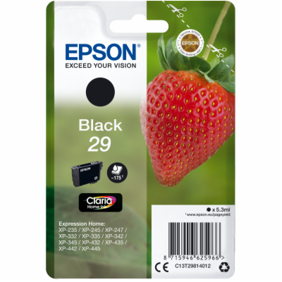 EPSON ink čer Singlepack "Jahoda" Black 29 Claria Home Ink