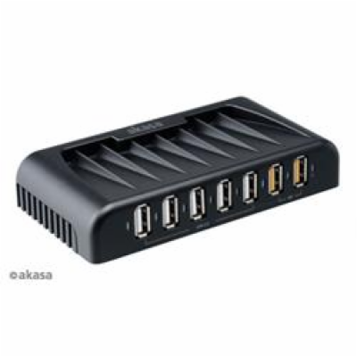 AKASA HUB USB Connect 7FC, 5x USB 2.0, 2 nabíjecí porty U...