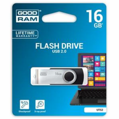 GOODRAM Flash Disk 16GB UTS2, USB 2.0, černá