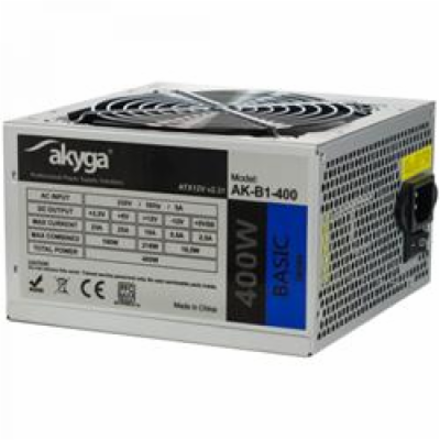 Akyga ATX Zdroj 400W Basic ventiláror 120mm P4 3xSATA