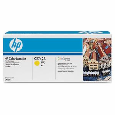 HP 307A Yellow LJ Toner Cart, CE742A (7,300 pages)