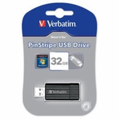 VERBATIM Flash Disk 32GB Store  n  Go PinStripe, černá