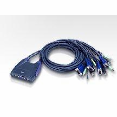 ATEN přepínač KVM 4-port VGA KVMP USB2.0, mini, audio, 0,...