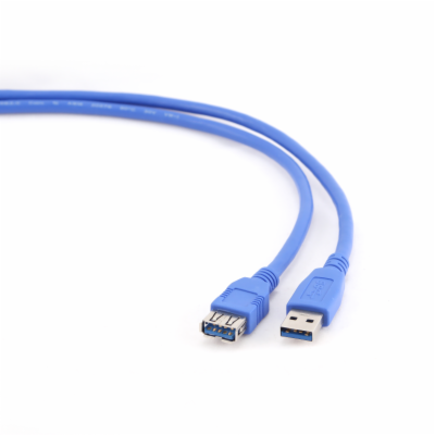 GEMBIRD Kabel USB 3.0 A-A prodlužovací 1,8m (modrý)