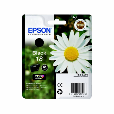 Epson C13T18014010 - originální Singlepack Black 18 Clari...