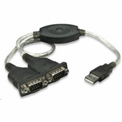 MANHATTAN převodník z USB na 2x sériový port (USB AM/DB9M...